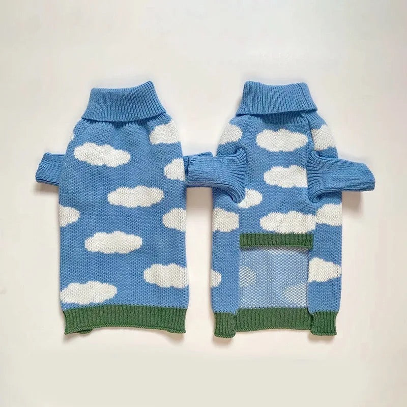 Head in the Clouds Knit Dog Sweater